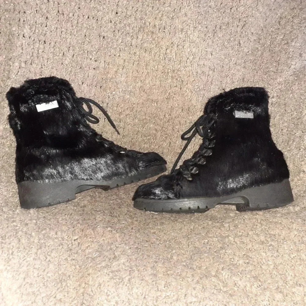 HARRICANA-Vintage Apres-Ski Ecoluxe Recycled Beaver/Muskrat Boots-Sz 6-Excellent